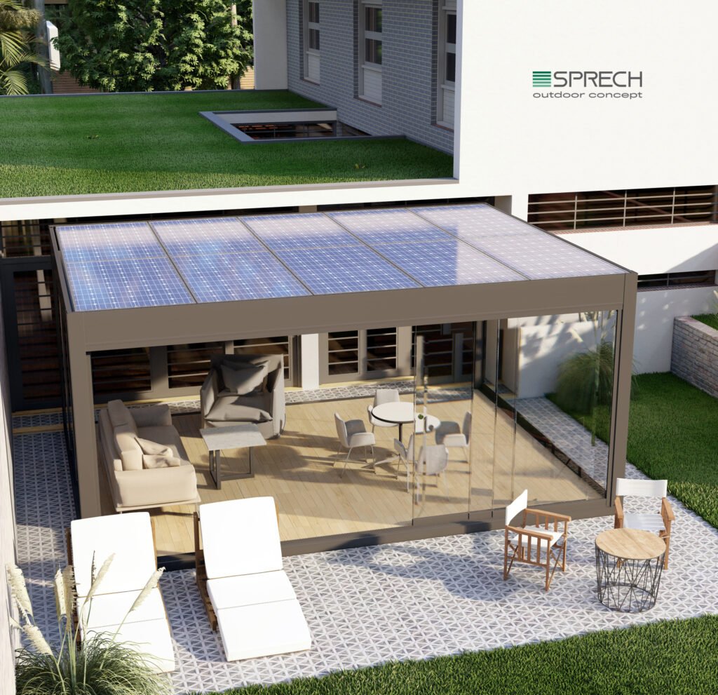 Pergola Qbox fisso avec vitrage